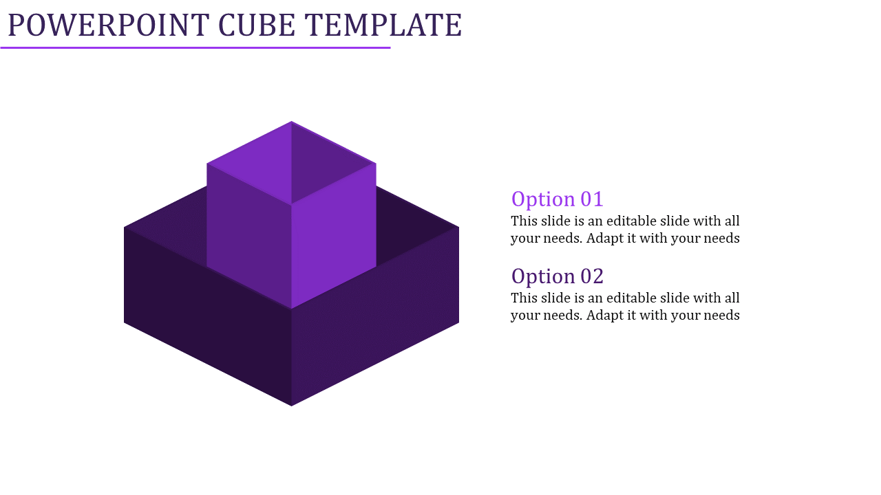 PowerPoint Cube Template with Dynamic Presentations Design