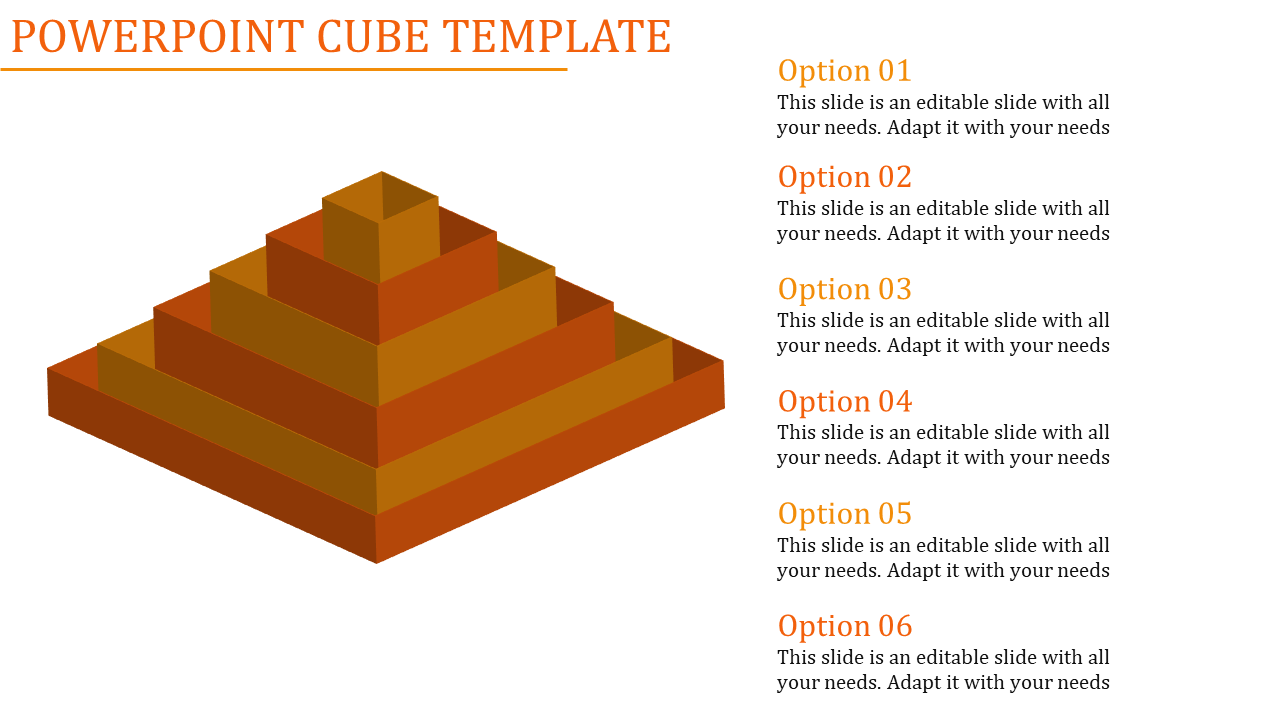 PowerPoint Cube Template for Comprehensive Overviews