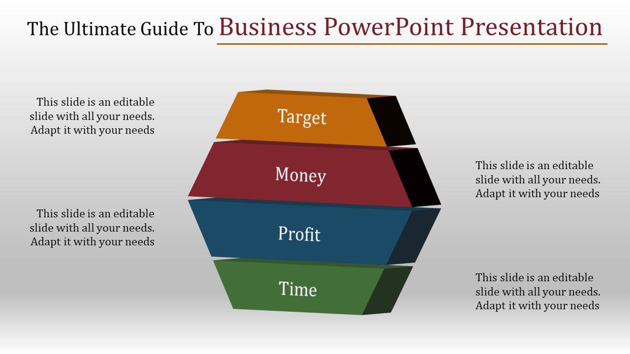 Layered hexagonal infographic with four sections in orange, red, blue, and green, each labeled with a specific topic.