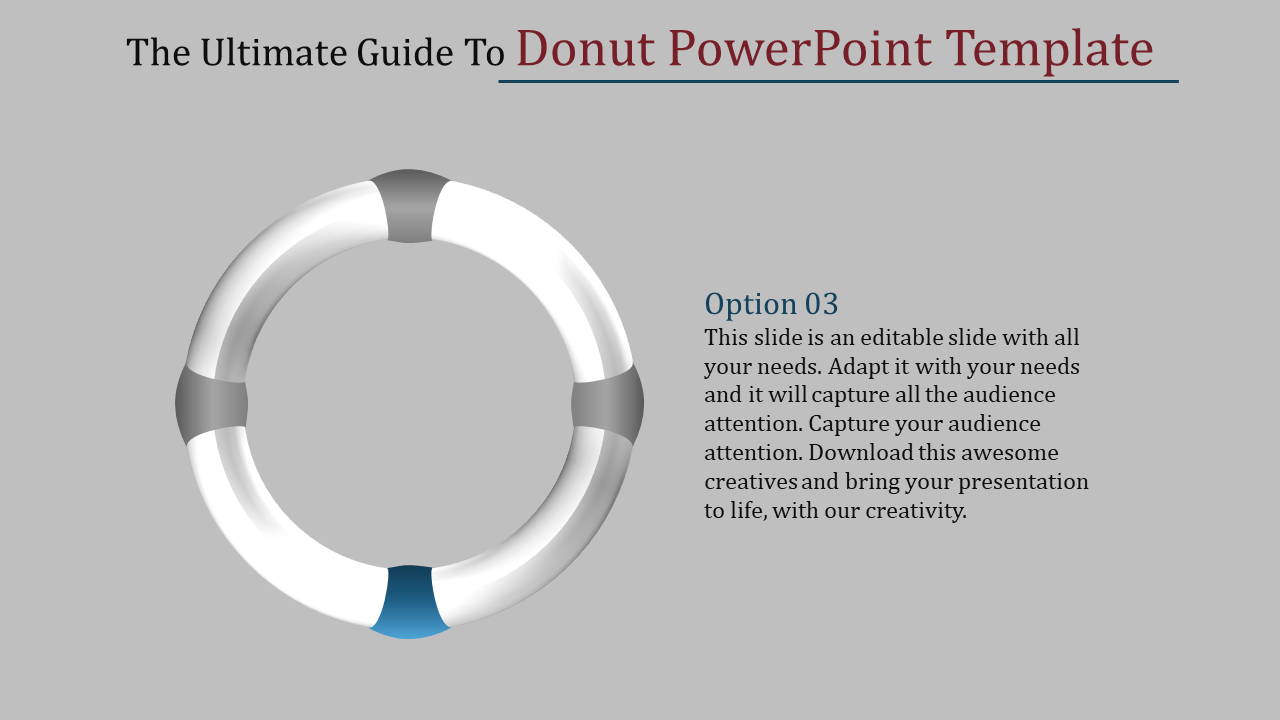 Cruller model Donut PowerPoint template  and Google slides