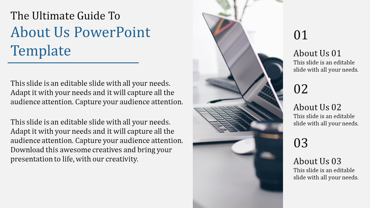 Editable About Us PowerPoint Template for PPT and Google Slides