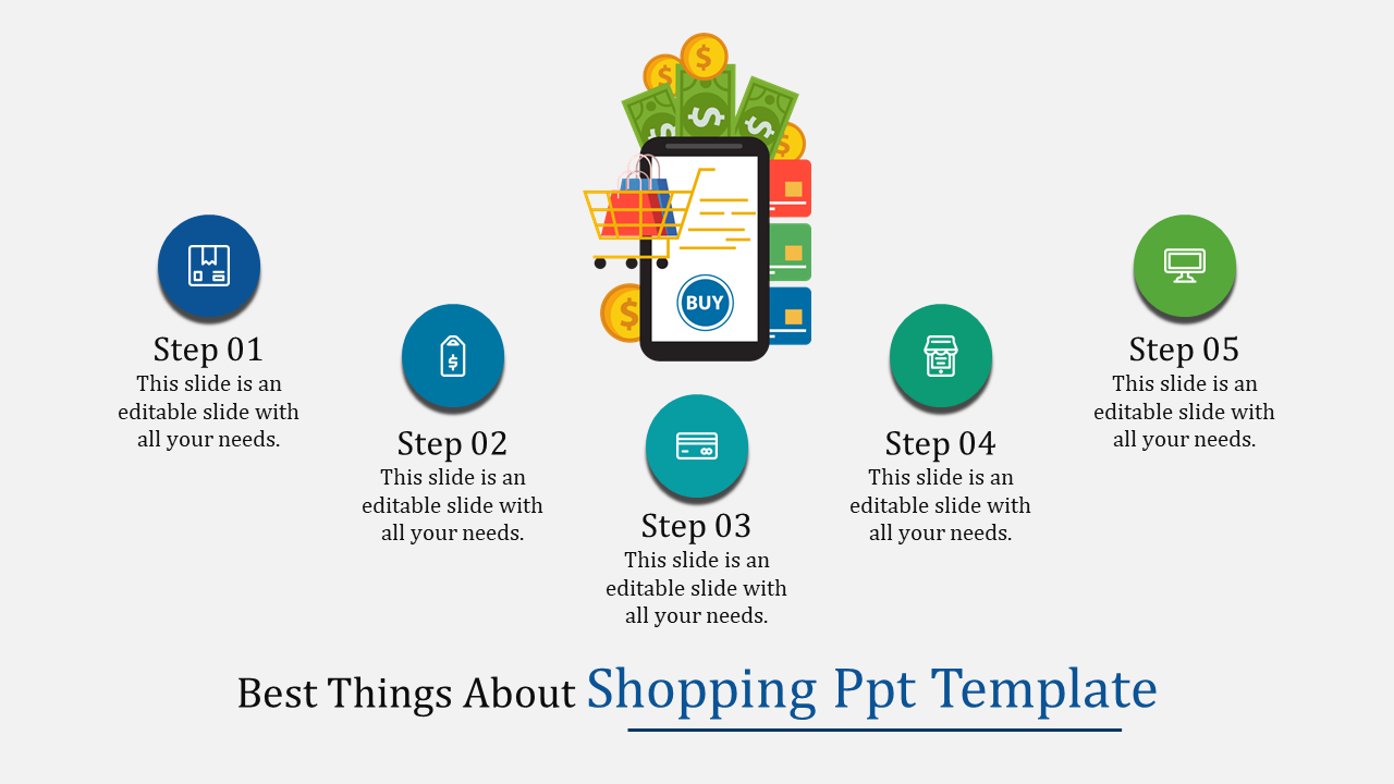 Stunning Shopping PPT Template Presentation Slides