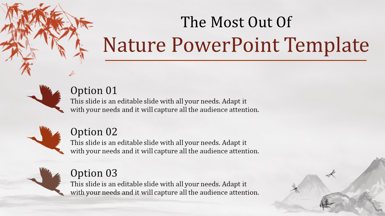 Editable Nature PowerPoint Template For Presentation