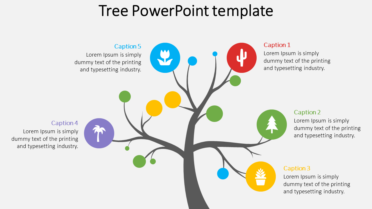 Editable Tree PowerPoint Template and Google Slides