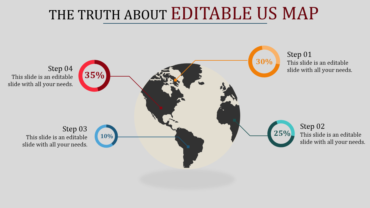 Editable United States Map PowerPoint Presentation