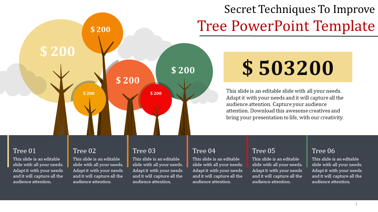 Tree PPT Template and Google Slides for Growth Strategies