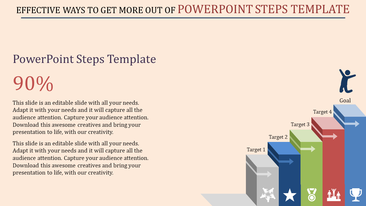 Editable Steps PowerPoint Template and Google Slides