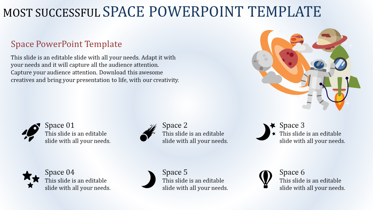 Get the Best Space PowerPoint Template For Presentation