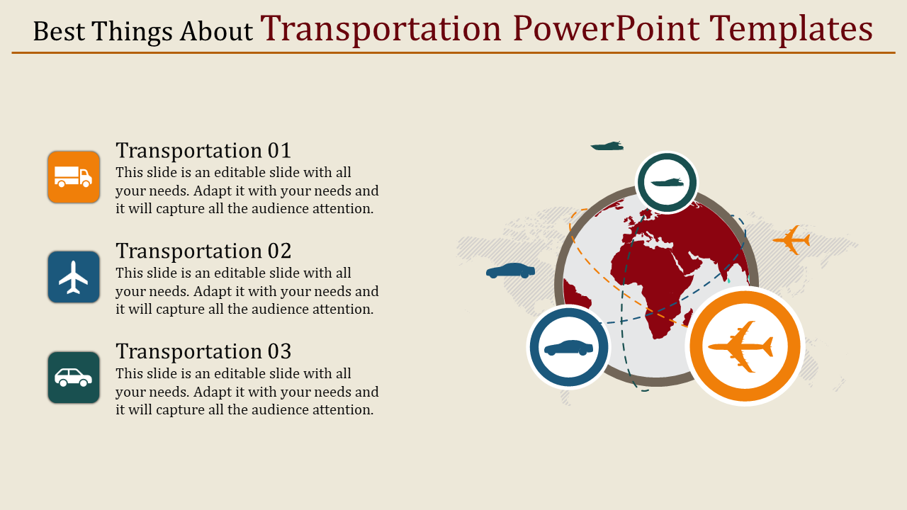 Transportation PowerPoint Template and Google Slides