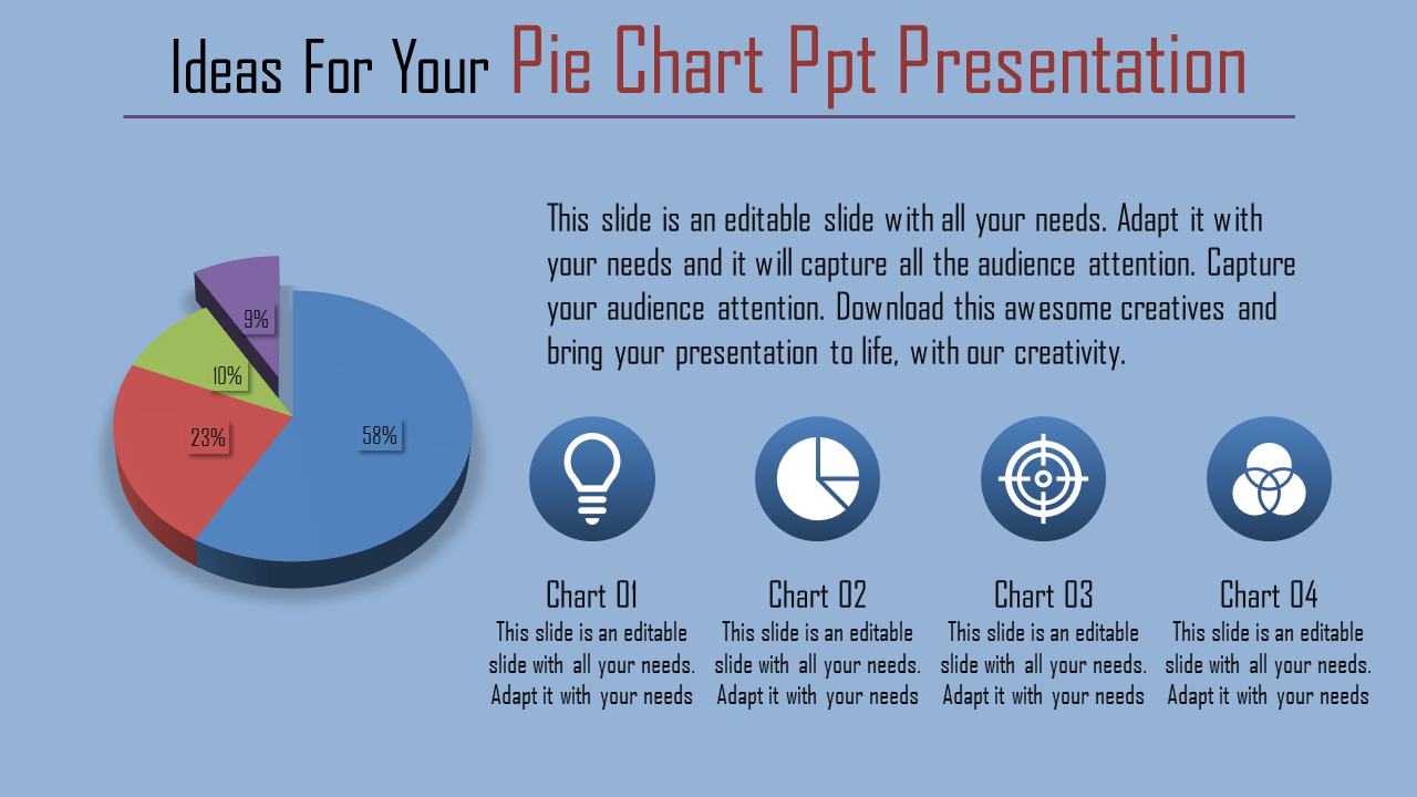 Pie Chart PPT Presentation Template for Data Visualization