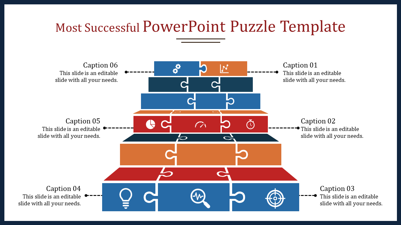 Get Simple and Creative  PPT and Google Slides Puzzle Template