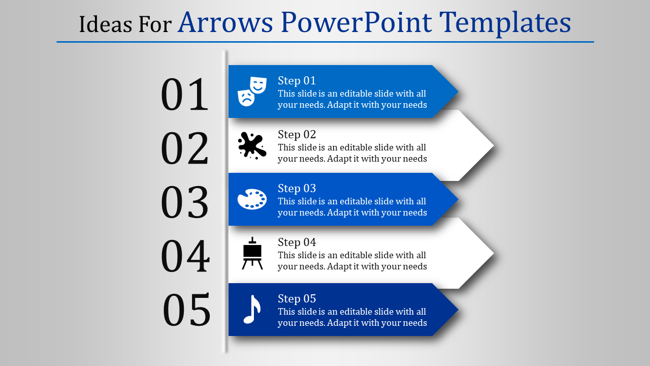 Detailed Arrows PowerPoint and Google Slides for Analysis