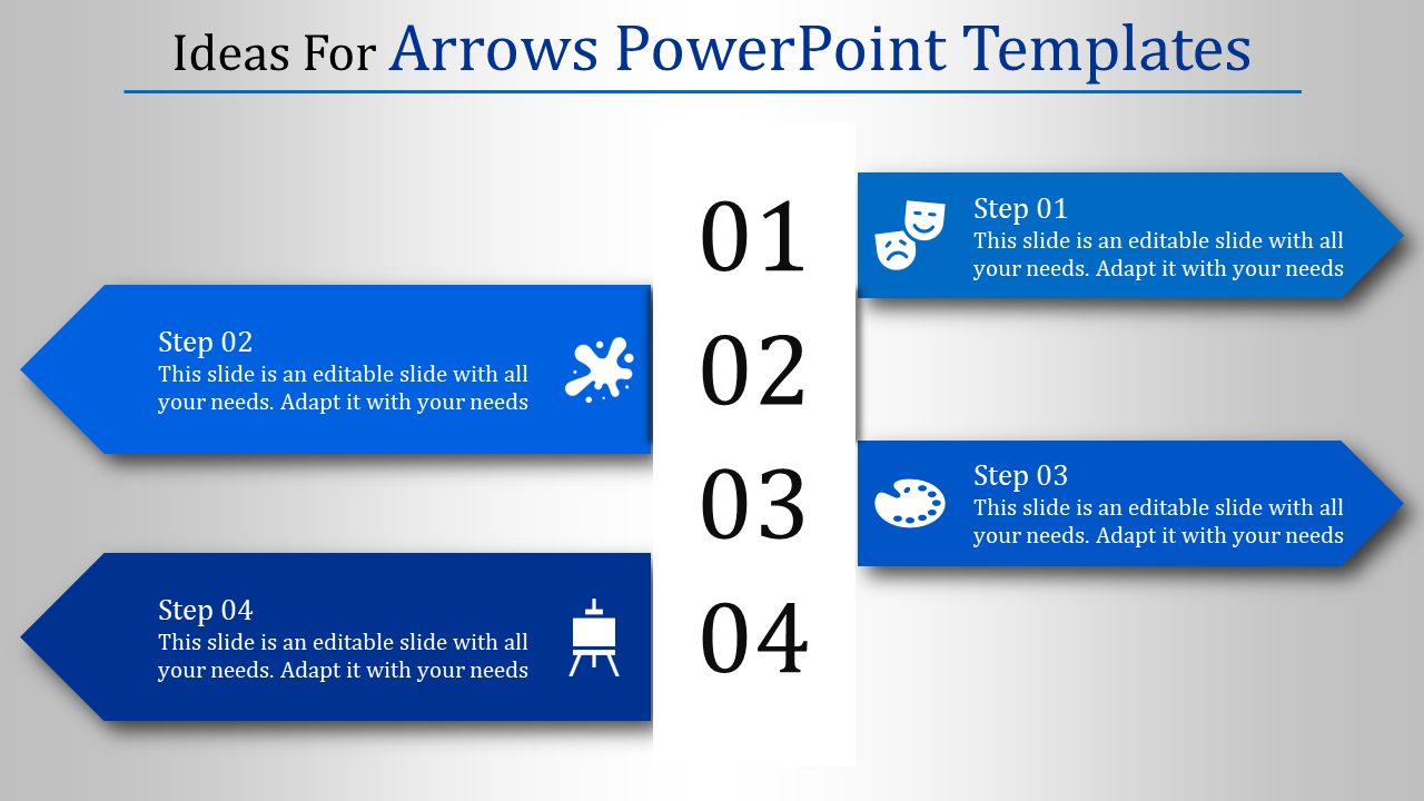 Stunning Arrows PowerPoint Presentation Template Slide