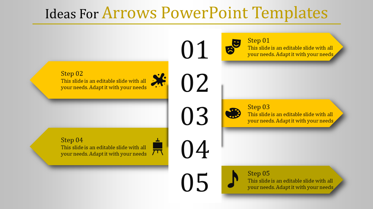 Get Our Creative Arrows PowerPoint Template Slide