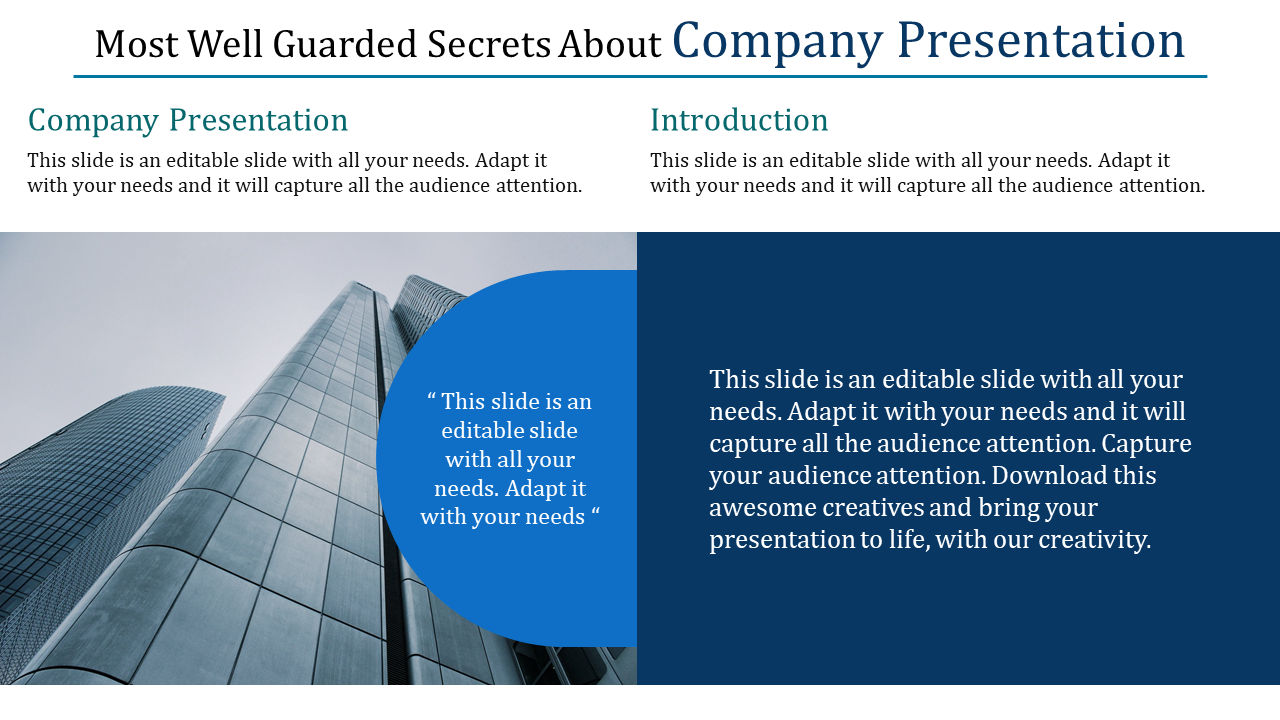 Best Company Presentation PPT Template and Google Slides