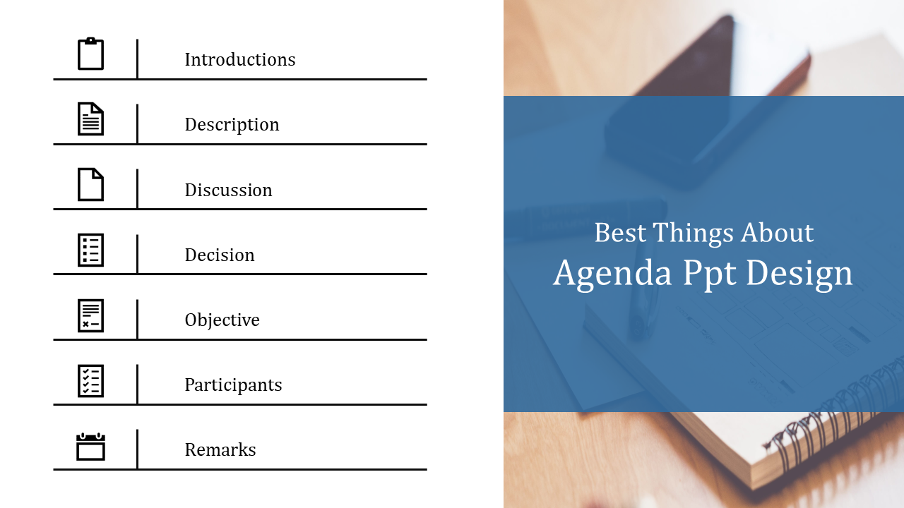 Get Agenda PPT Design and Google Slides Themes