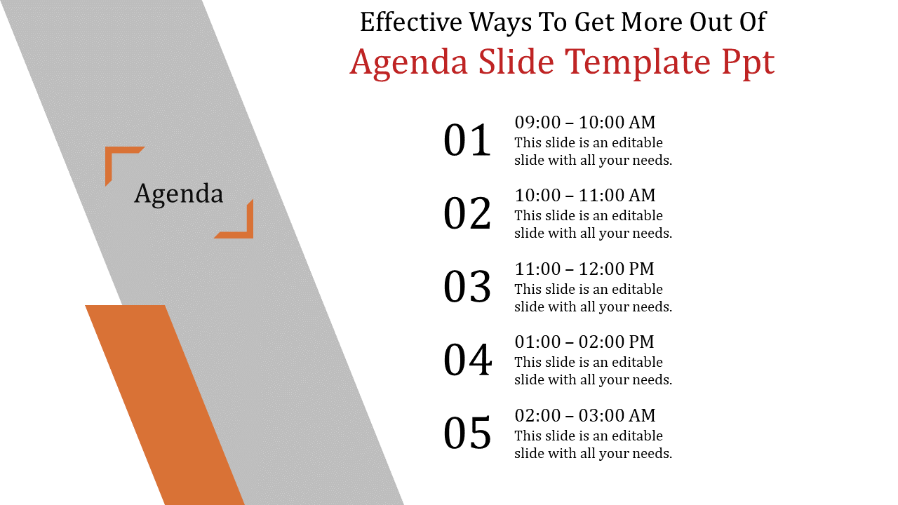 Unlimited Agenda Slide Template PPT and Google Slides