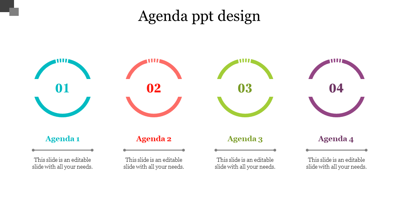 Stunning Agenda PowerPoint Presentation Template Design 