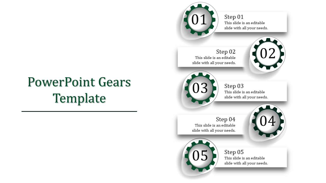 PowerPoint Gears Template for Comprehensive Project Planning