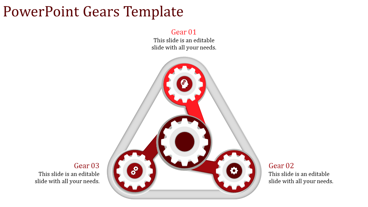 PowerPoint Gears Template for Process Visualization