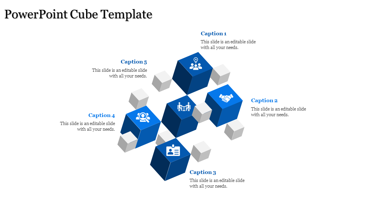 PowerPoint Cube Template for 3D Visualizing Presentation