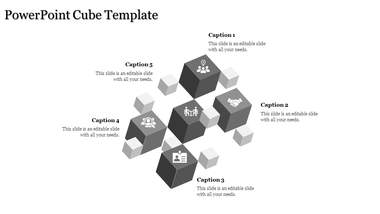 Best PowerPoint Cube Template for Data Representation