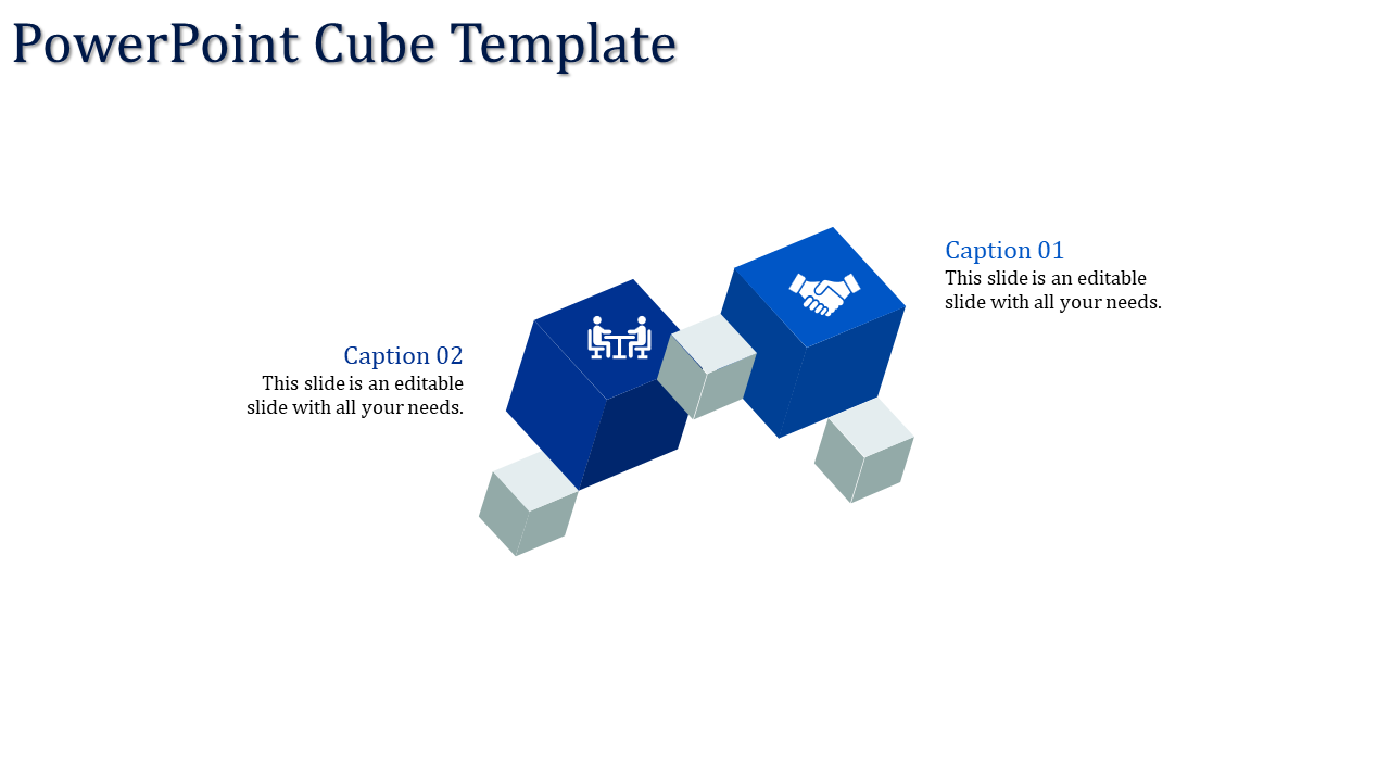 Blue Cube PowerPoint Template and Google Slides Themes