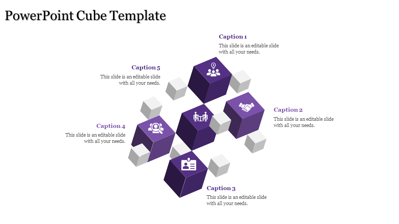 Attractive PowerPoint Cube Template And Google Slides