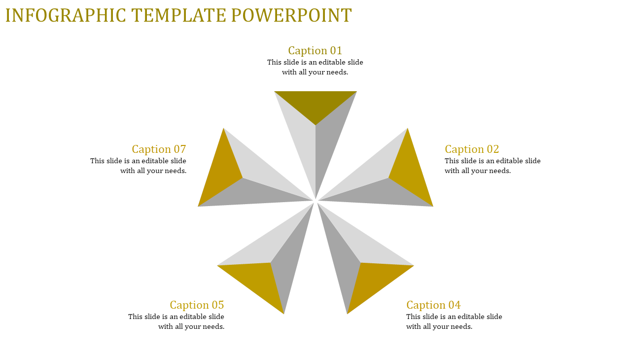 Awesome Infographic PowerPoint Template In Yellow Color