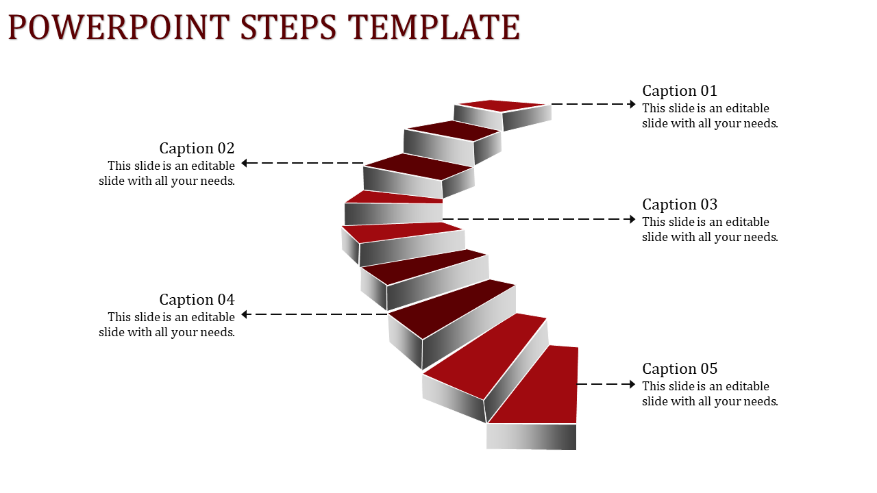 Best Steps PowerPoint Template for Strategic Planning