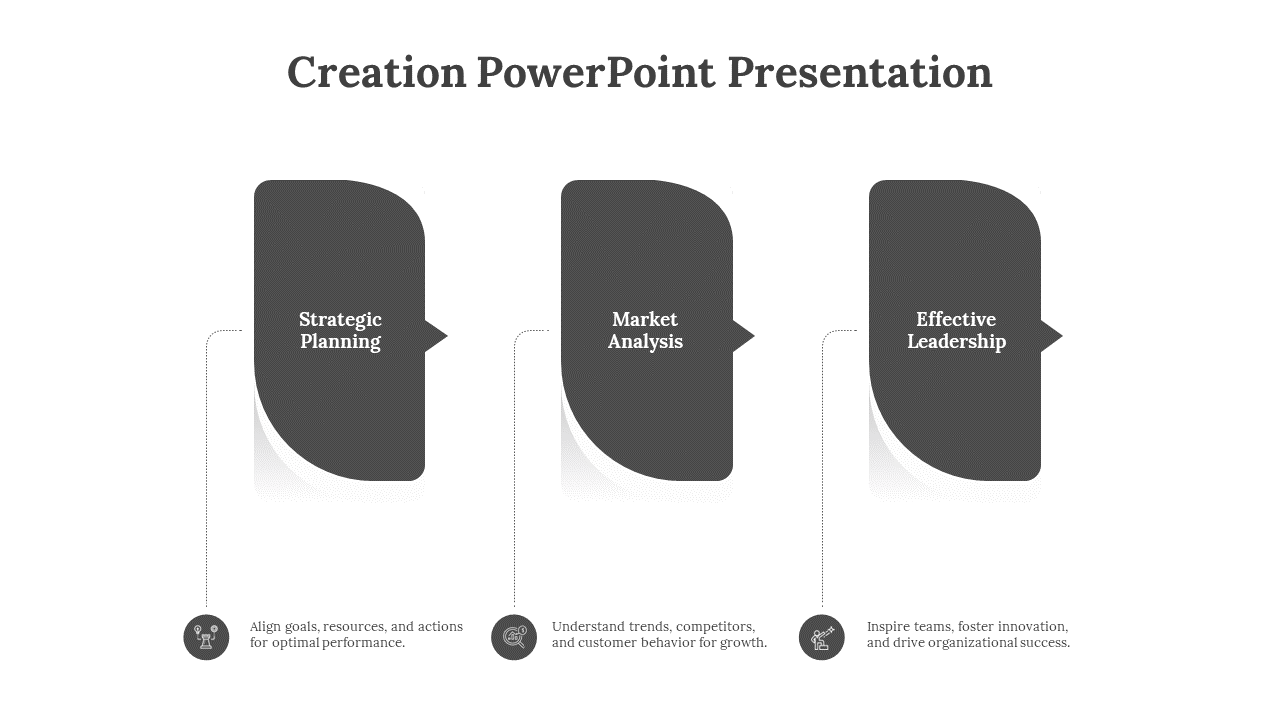 Creation PPT Template And Google Slides With Gray Color