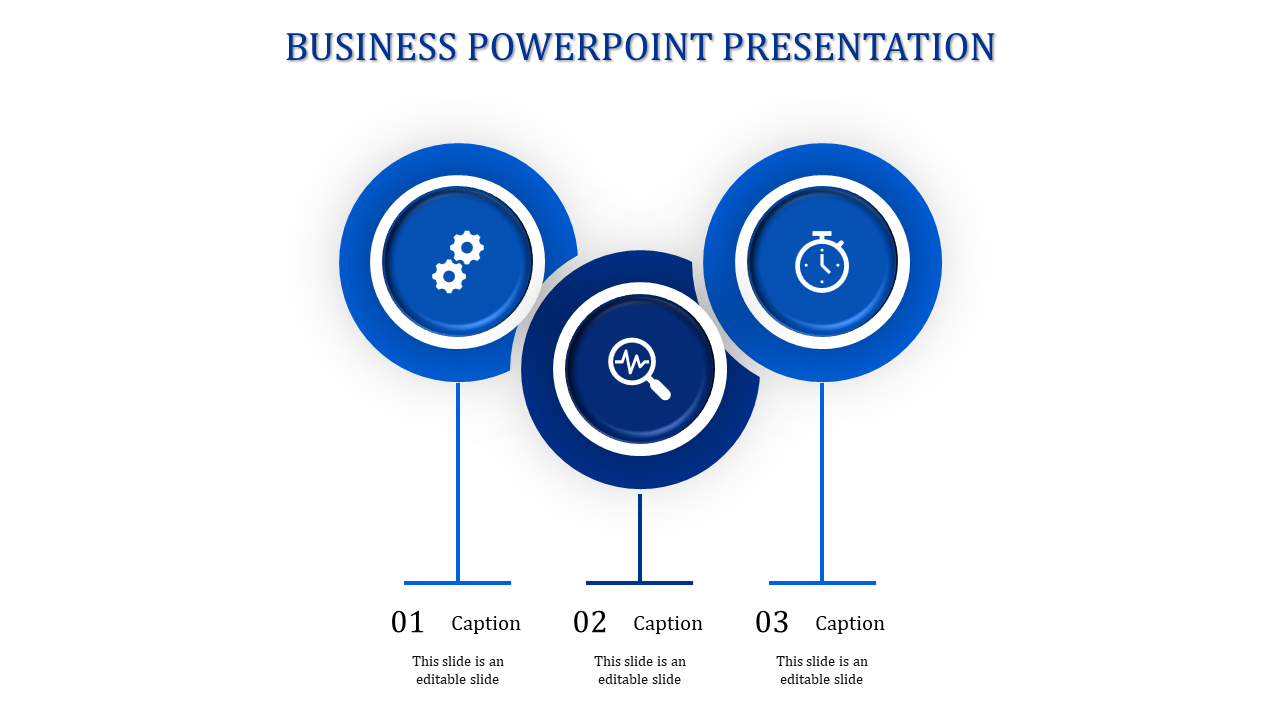 Comprehensive Business PowerPoint Template Three Nodes