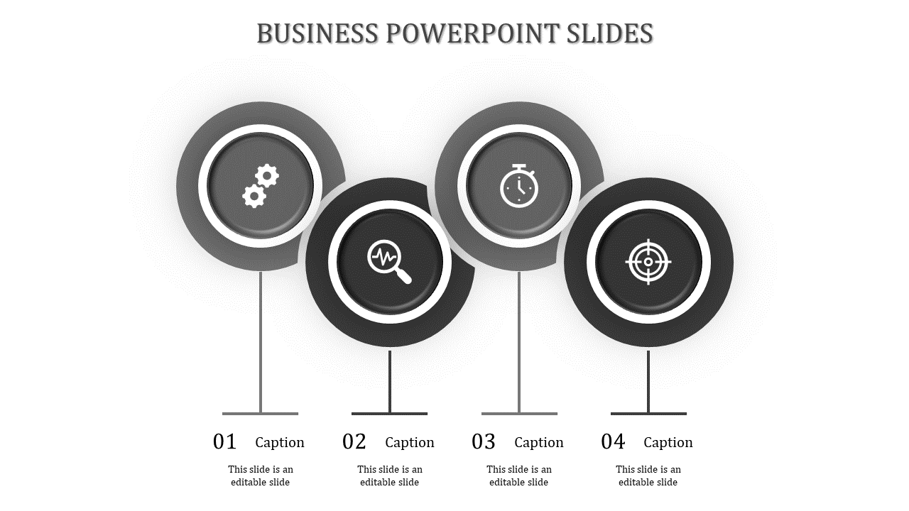 Strategic Business PowerPoint Template with Four Nodes