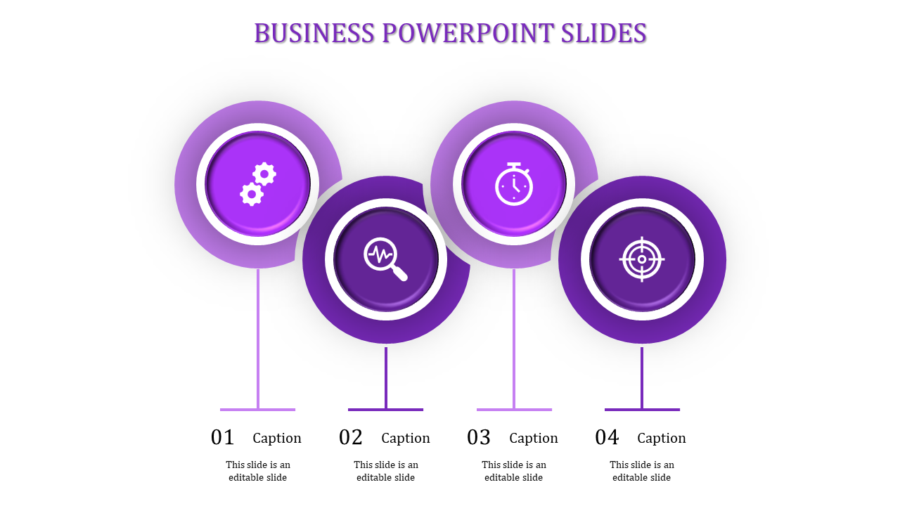 Amazing Business PowerPoint Template with Four Nodes