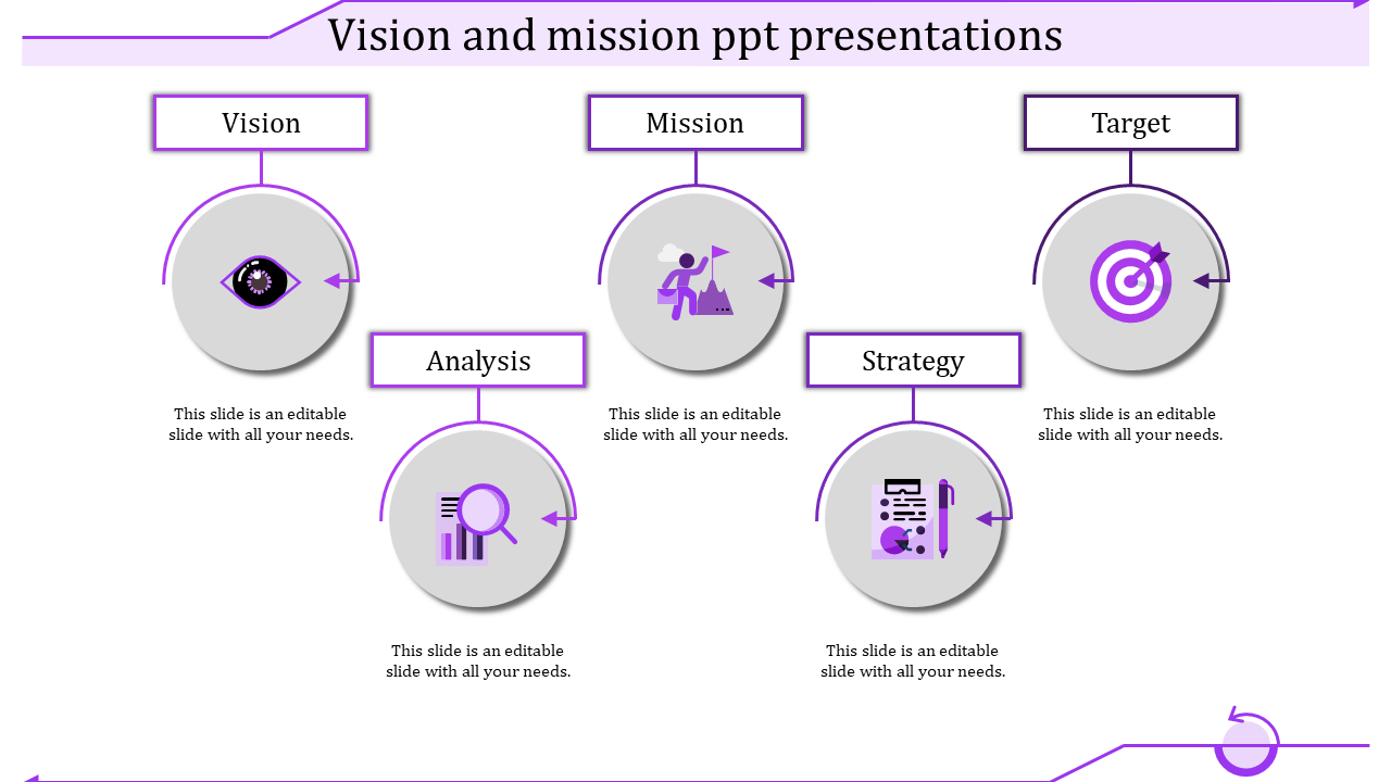 Elegant Vision and Mission PPT Template and Google Slides