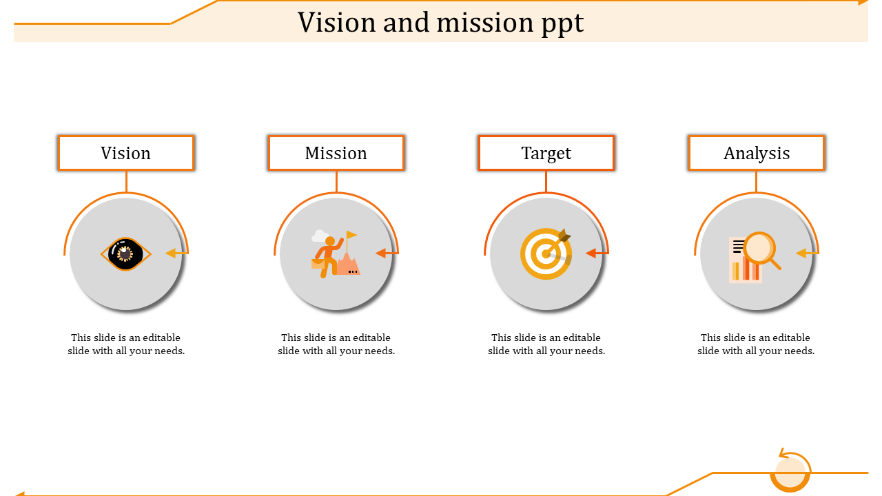 Attractive Vision and Mission PPT Presentation Template