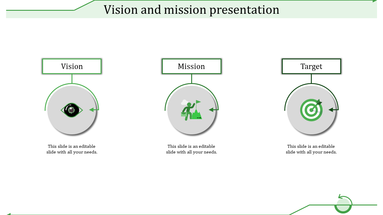 Vision and Mission PPT Template for Corporate Growth