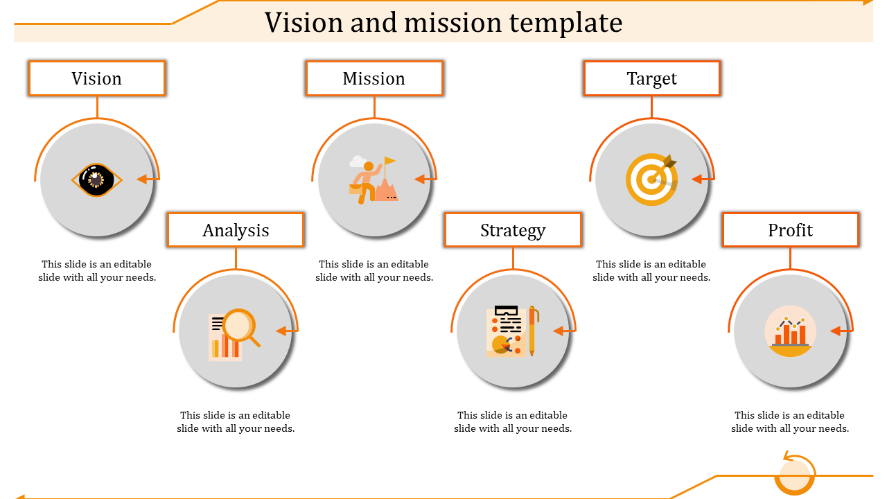 Elegant Vision And Mission Presentation Template and Google Slides Themes