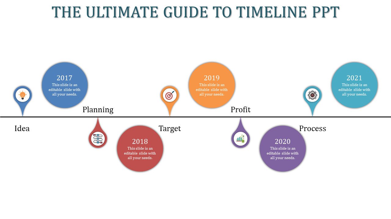 Affordable Timeline Template PPT Presentation-Five Node