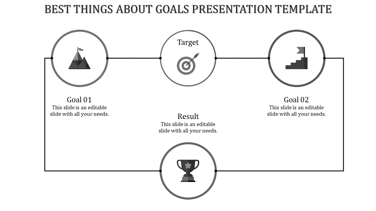 Structured Goals PPT Template for Strategic Planning