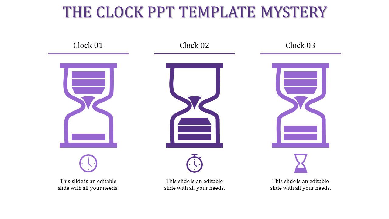 Use Attractive Clock PPT Template And Google Slides