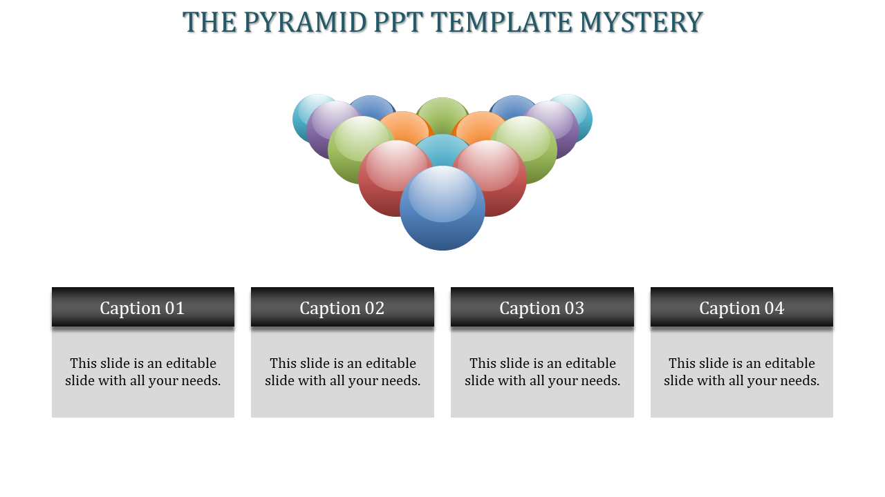 Buy Four Noded Pyramid PPT Template for Presentation