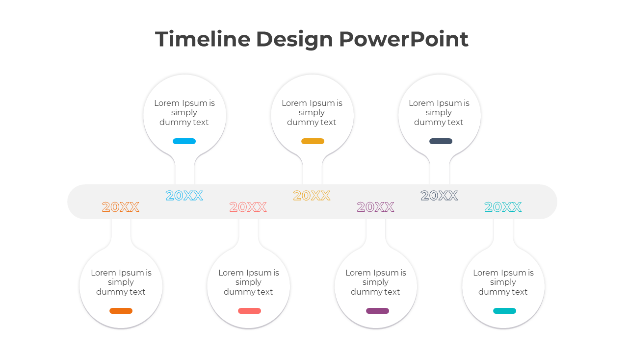 Editable Timeline Design PPT And Google Slides Template