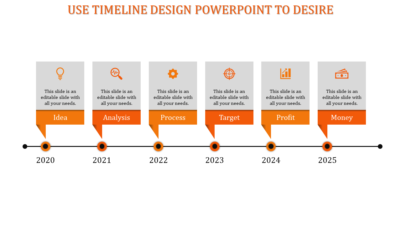 Creative Timeline Design PowerPoint for Strategic Plans