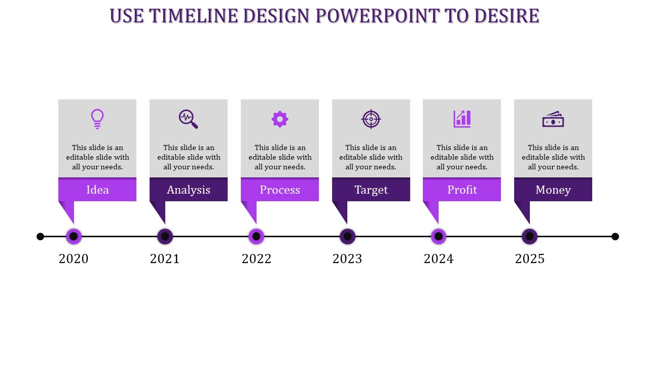 Project Timeline Design PowerPoint for Project Planning