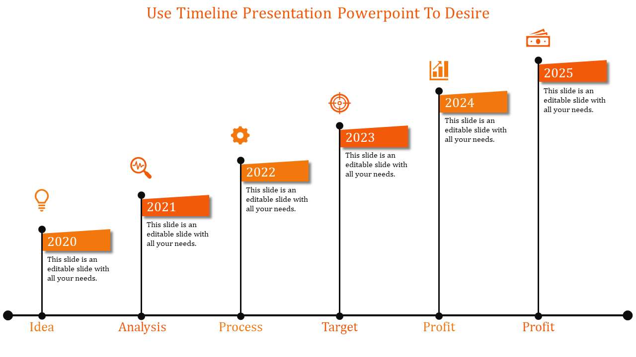 Timeline Presentation PPT Template for Visual Projects