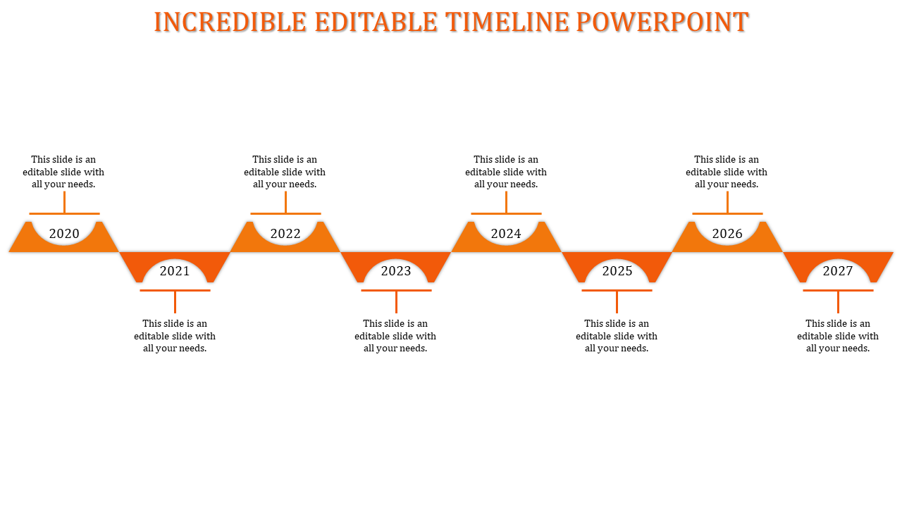 Editable Timeline PowerPoint for Structured Overviews