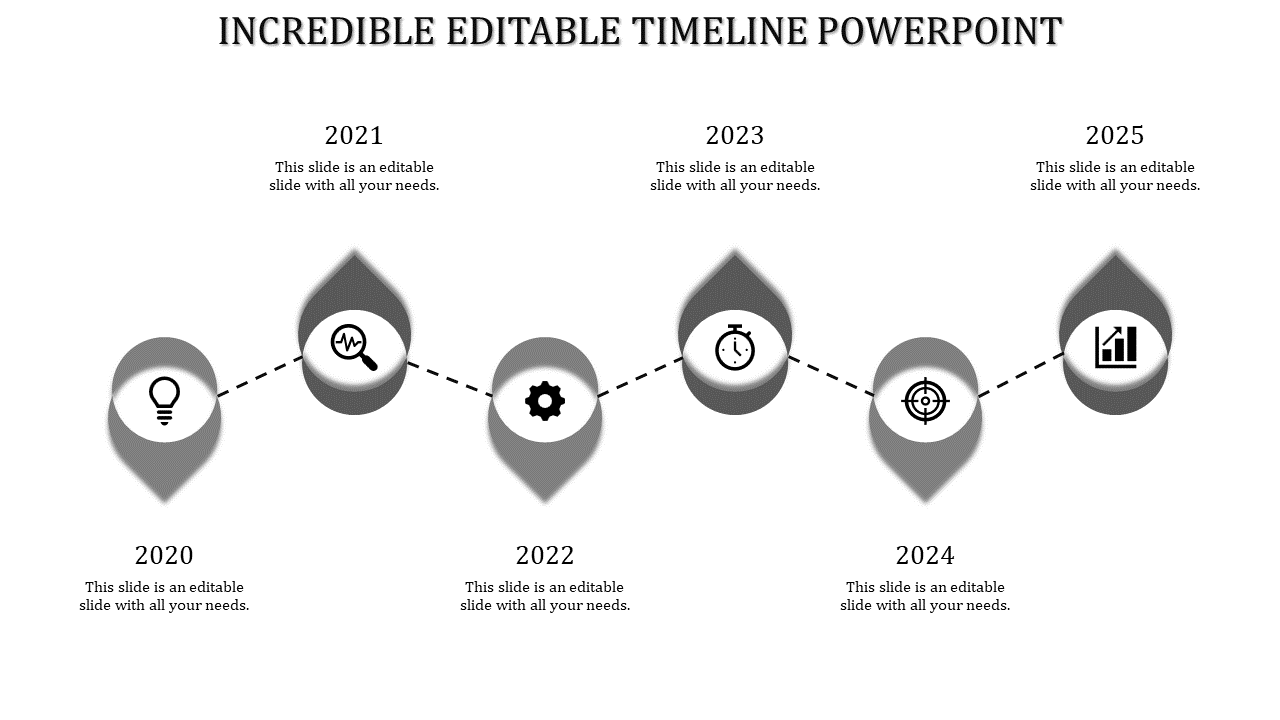 Versatile Editable Timeline PowerPoint for Professional Use