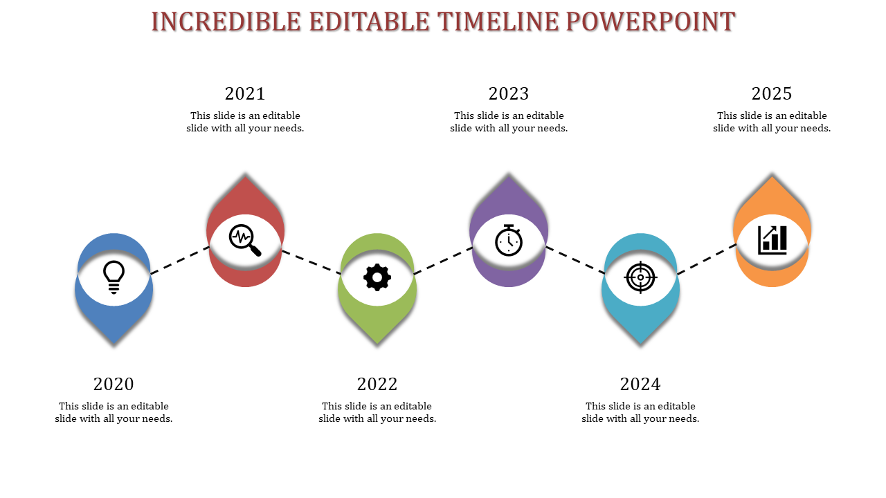 Editable Timeline PowerPoint for Detailed Planning