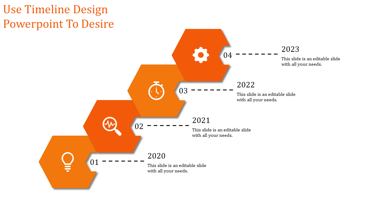 Customizable Timeline Design PowerPoint for Project Tracking